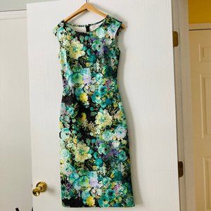 New York & Company Flowered Sheath Dress